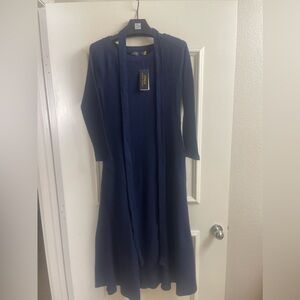 RALPH LAUREN
Wo Cotton Boatneck Long-Sleeve Midi-Dress -
Newport Navy